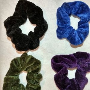 Velvet scrunchies